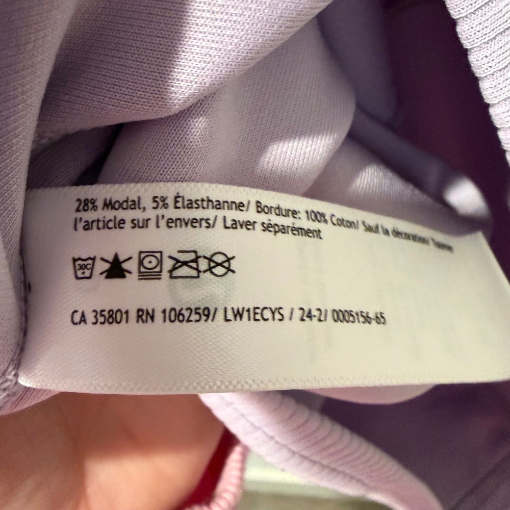 Lululemon Ebb to Street Mini Dress Lilac Purple Ribbed Racerback Size 0 LW1ECYS - Picture 4 of 5